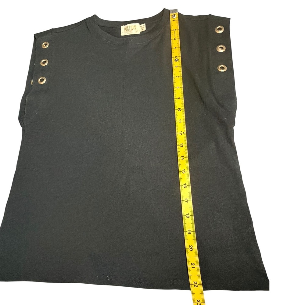 Nation LTD Oran Grommet Muscle Tee Size XS 100% Peruvian Cotton - Picture 5 of 9